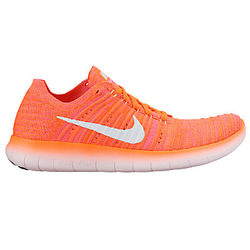 Nike Free RN Flyknit Women's Running Shoes, Hyper Orange/White